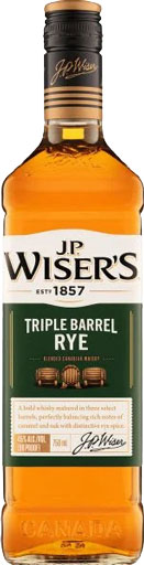 JP Wiser's Canadian Triple Barrel Rye Whisky 750ml-0