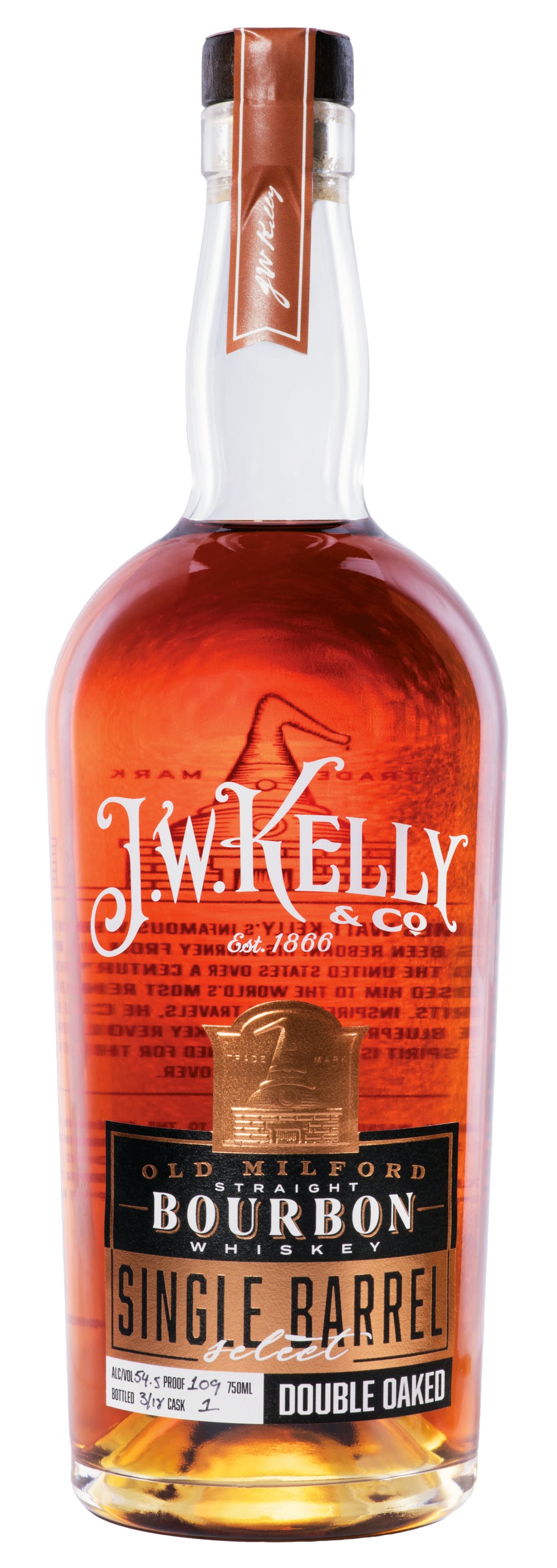 J.W. Kelly Single Barrel Bourbon Whiskey 750ml-0