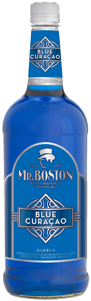 Mr. Boston Blue Curacao Liqueur 1L-0