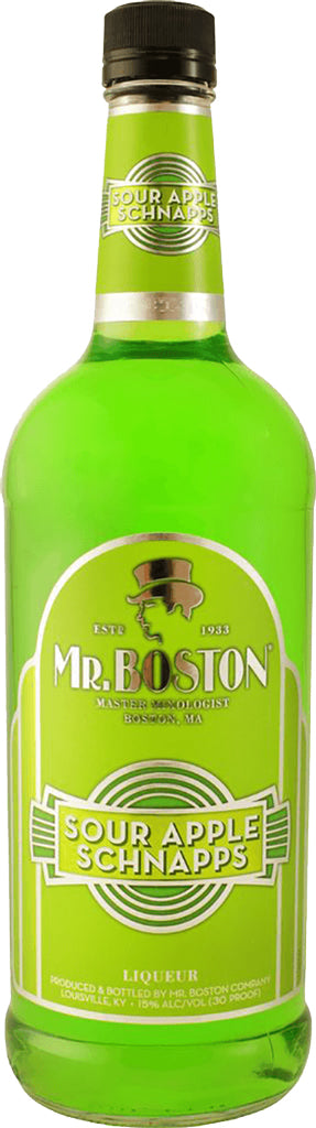 Mr. Boston Sour Apple Schnapps 1L-0