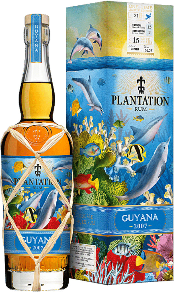 Plantation Guyana Double Age 2007 15 Year Old Rum 750ml-0