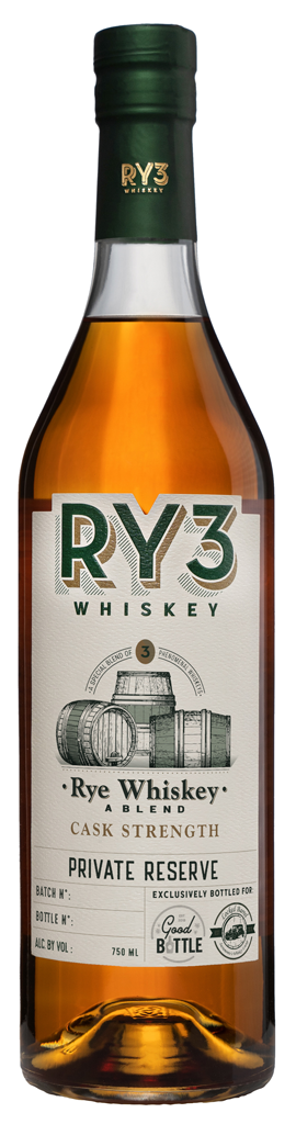 Ry3 Cognac Cask Finish Rye Whiskey 750ml-0