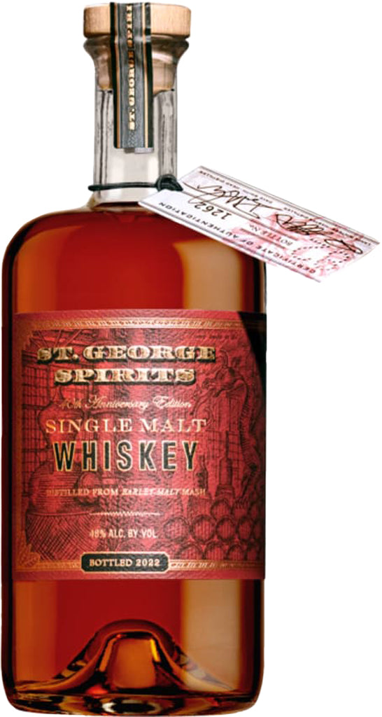 St. George 40th Anniversary Single Malt Whiskey 750ml-0