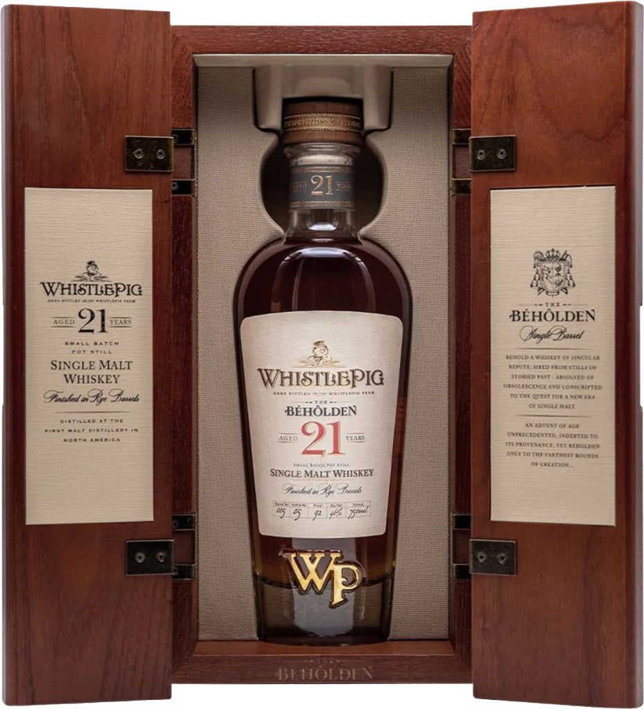 Whistlepig "The Beholden" 21 Year Old Single Malt Whiskey 750ml-0