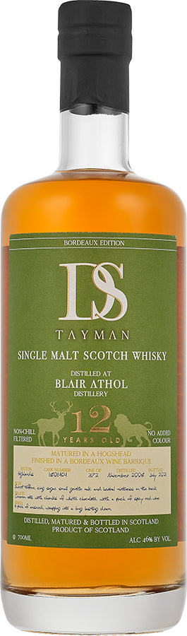 DS Tayman Blair Athol 12 Year Old First Edition Single Malt Scotch Whisky 750ml-0