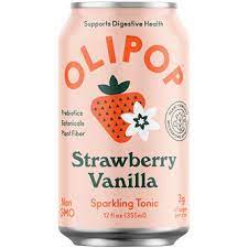 Olipop Strawberry Vanilla Sparkling Tonic 12oz Can-0