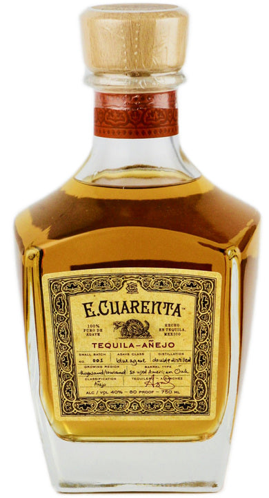 E Cuarenta Tequila Anejo 750ml-0