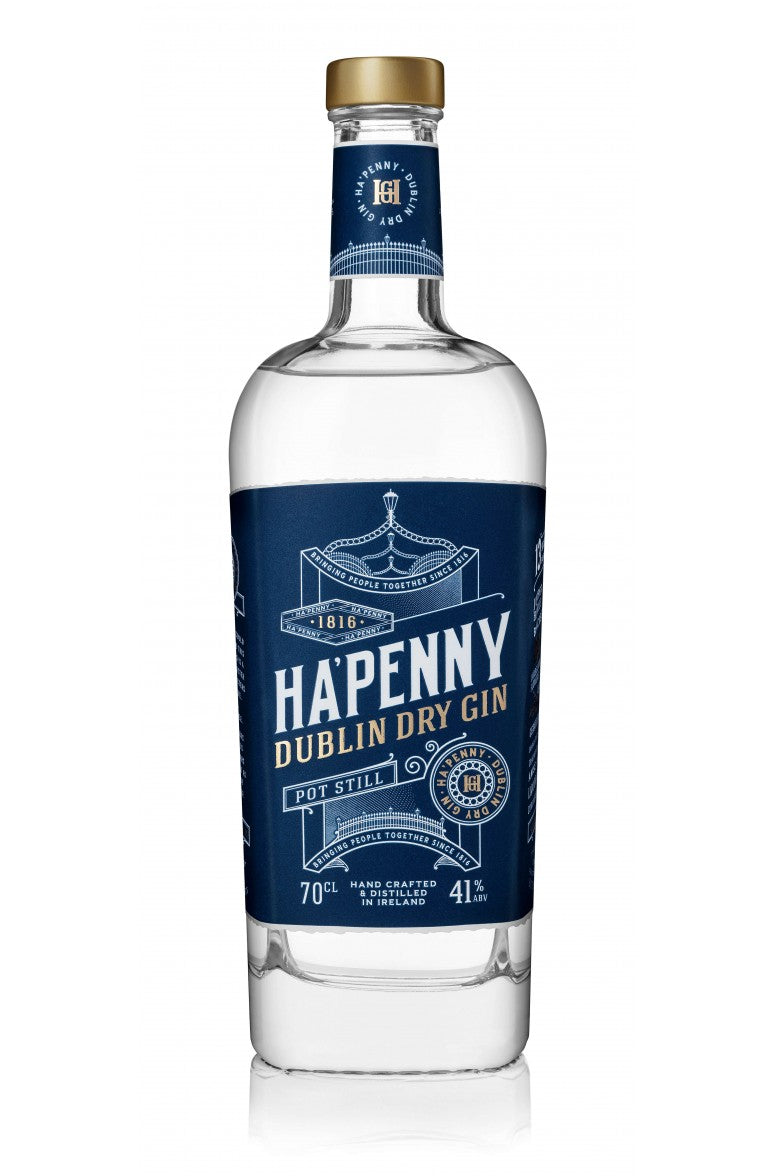 Ha'penny Dublin Pot Still Dry Gin 750ml-0