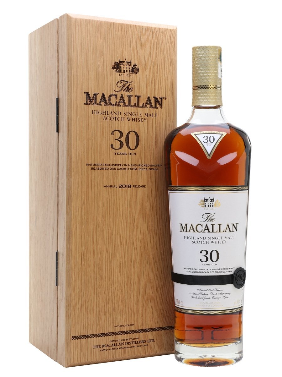 The Macallan Sherry Oak 30 Year Old Single Malt Whisky 750ml-0